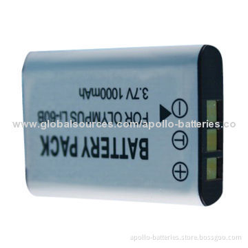 Battery for Olympus LI-60B Rechargeable Lithium-ion 3.7V, 1,000mAh